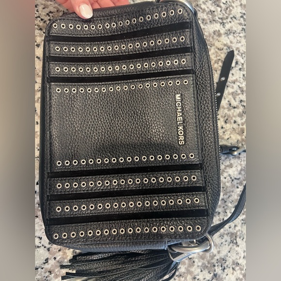 Michael Kors Black Studded Crossbody Bag - Picture 2 of 4
